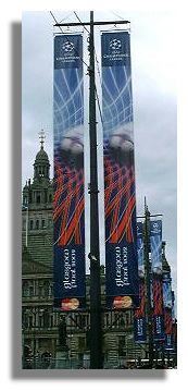 Champions League Flags in George Square