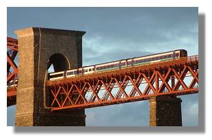 Scotrail Commuter Train on Forth Rail Bridge